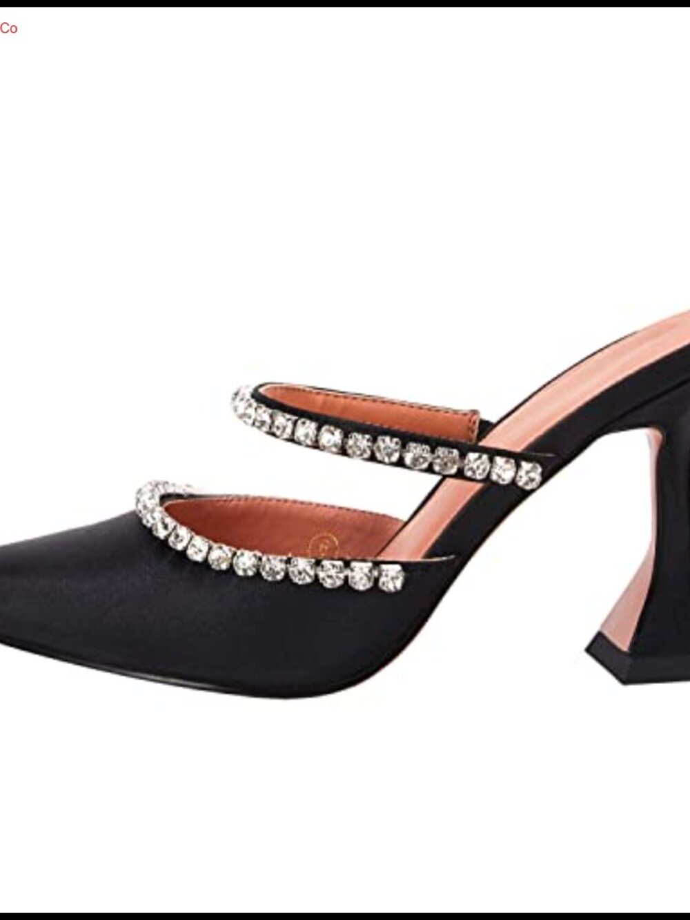 Crystal Satin Strappy Pointed Toe Stiletto Heeled Mules Formal Wedding